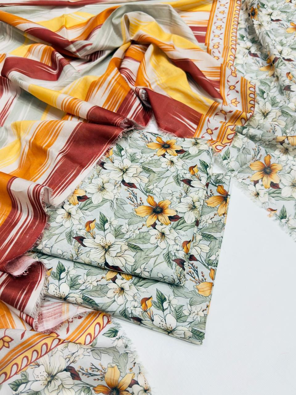 Sapphire 3 Piece Airjet Unstitched Lawn