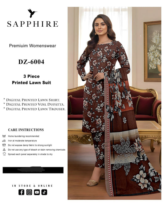 Sapphire 3 Piece Airjet Unstitched Lawn