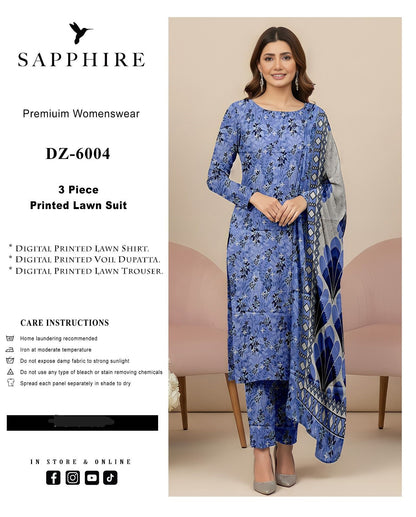 Sapphire 3 Piece Airjet Unstitched Lawn