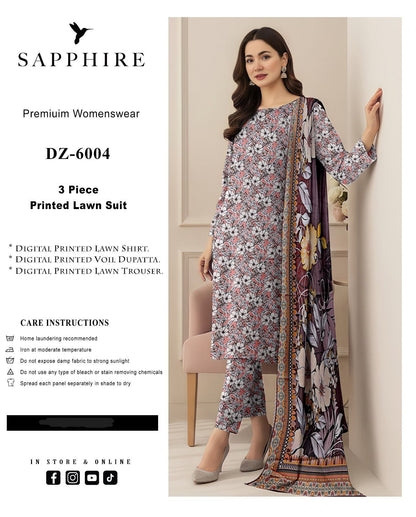 Sapphire 3 Piece Airjet Unstitched Lawn