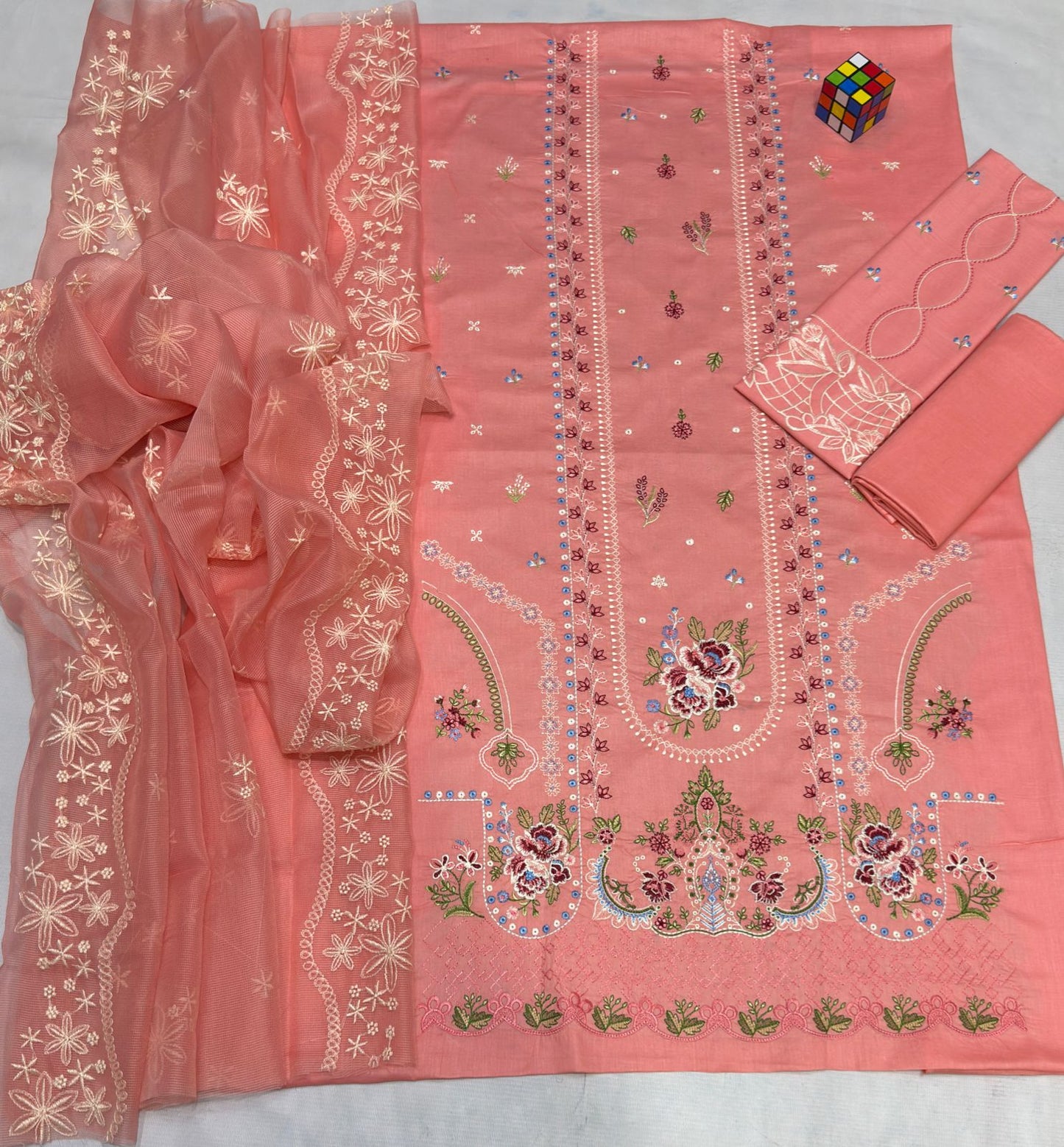 Qalamqar 3 Piece Heavy Embraided Unstitched Lawn