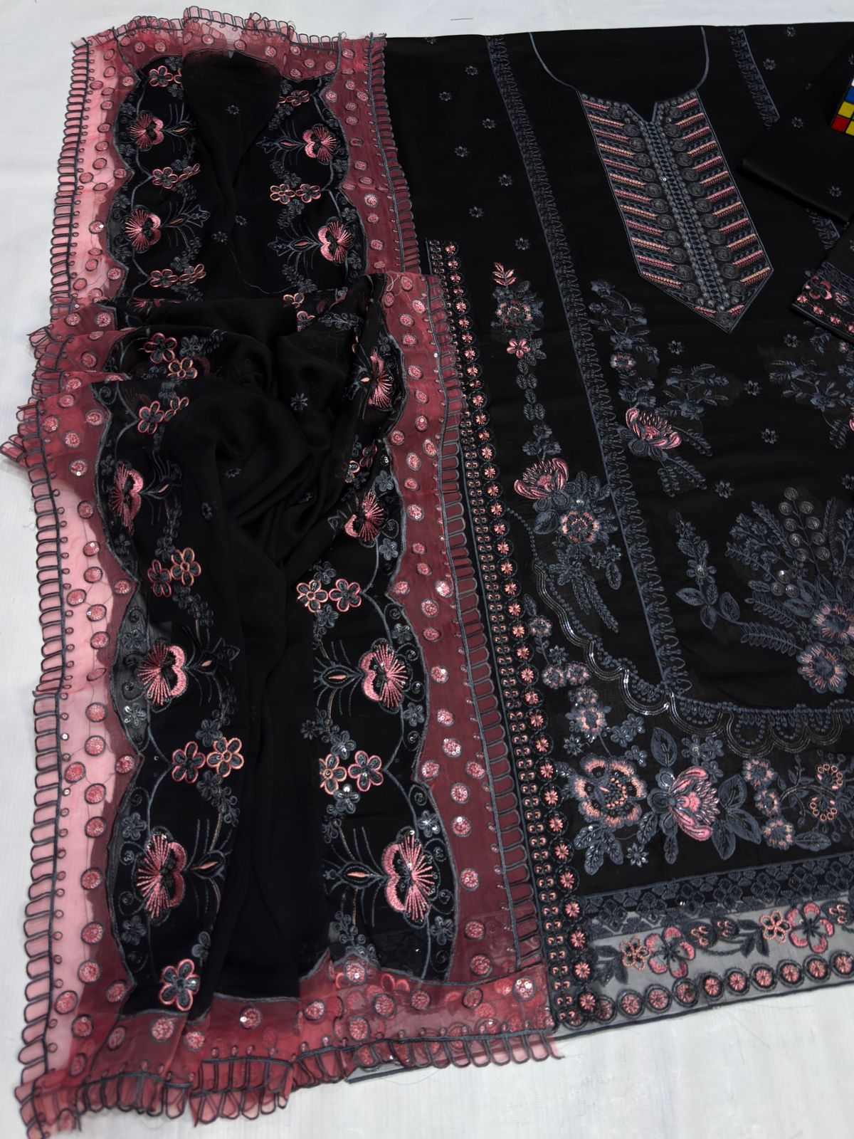 Aneelas 3 Piece Airjet Heavy Embroidered Lawn