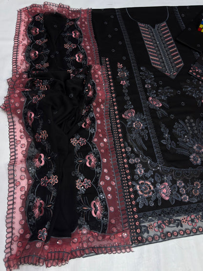 Aneelas 3 Piece Airjet Heavy Embroidered Lawn