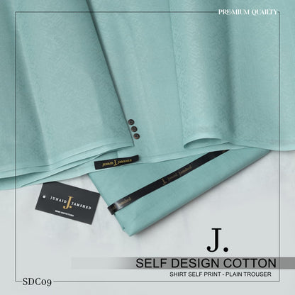 J. Self Design Cotton Shirt - Plain Trouser for Men