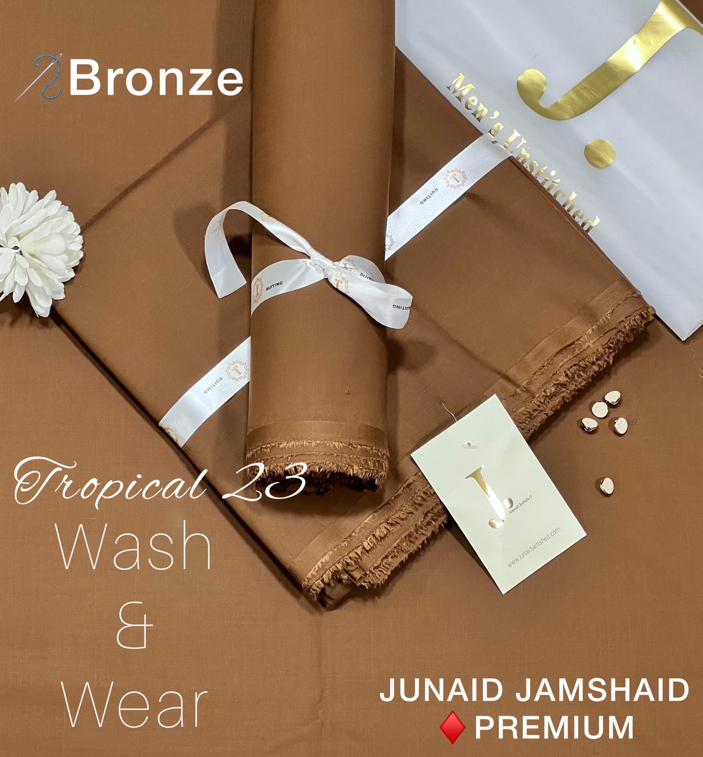 JUNAID JUMSHAID  Men’s Luxury  Tropical Collection Wash and Wear