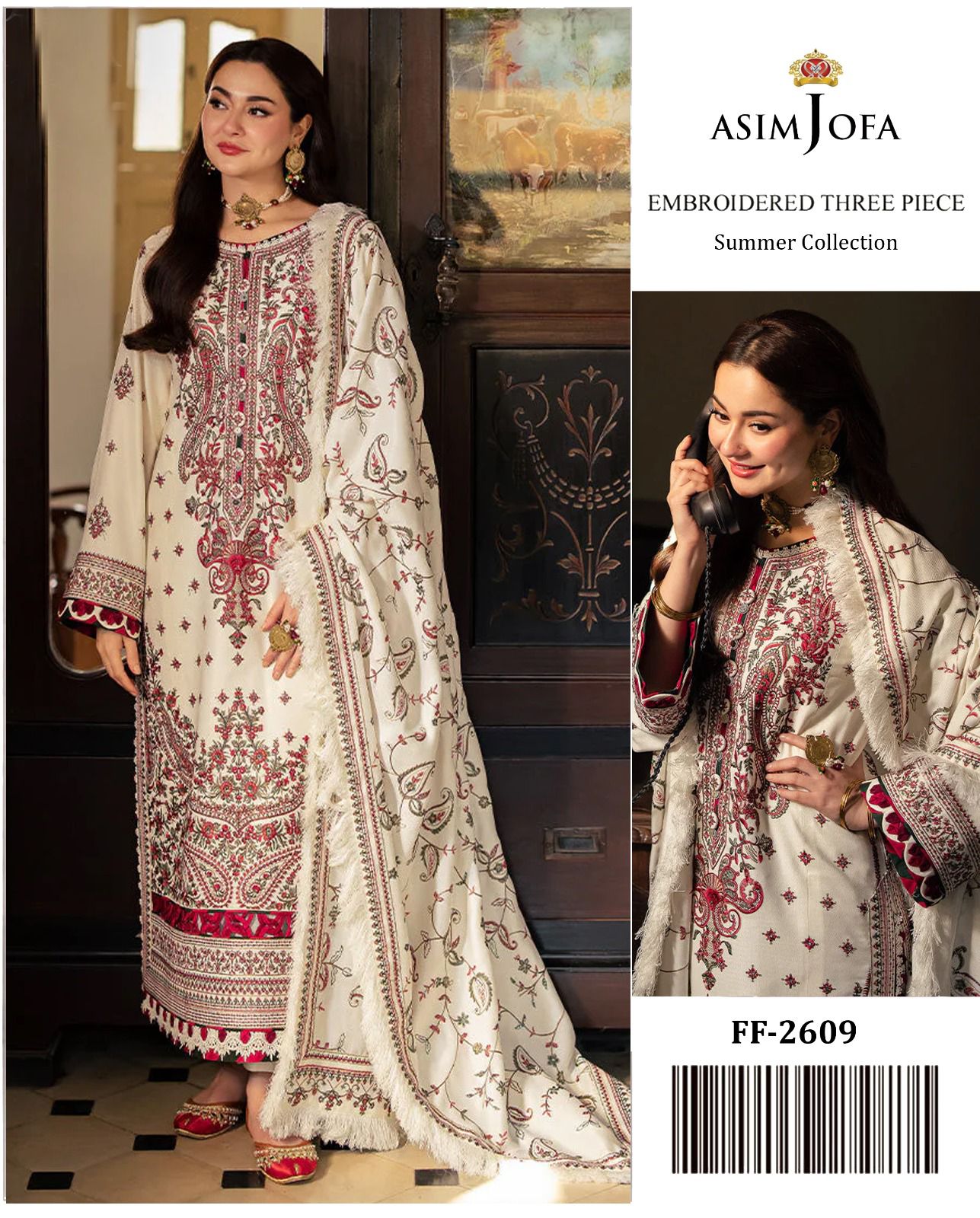 Asim Jofa 3 Piece Unstitched Airjet Lawn