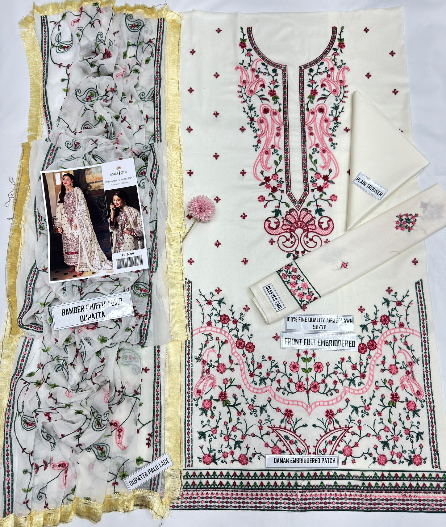 Asim Jofa 3 Piece Unstitched Airjet Lawn