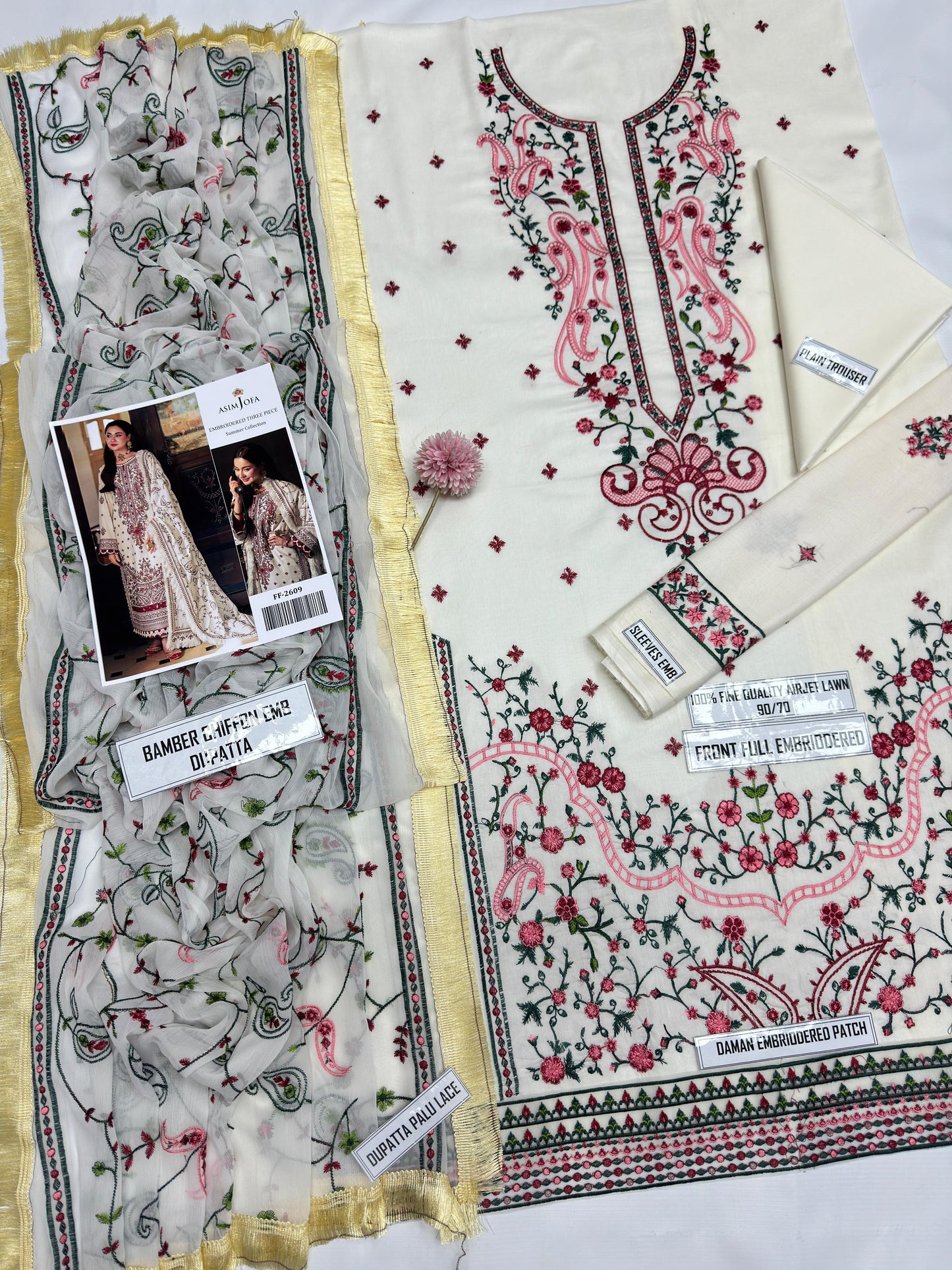 Asim Jofa 3 Piece Unstitched Airjet Lawn