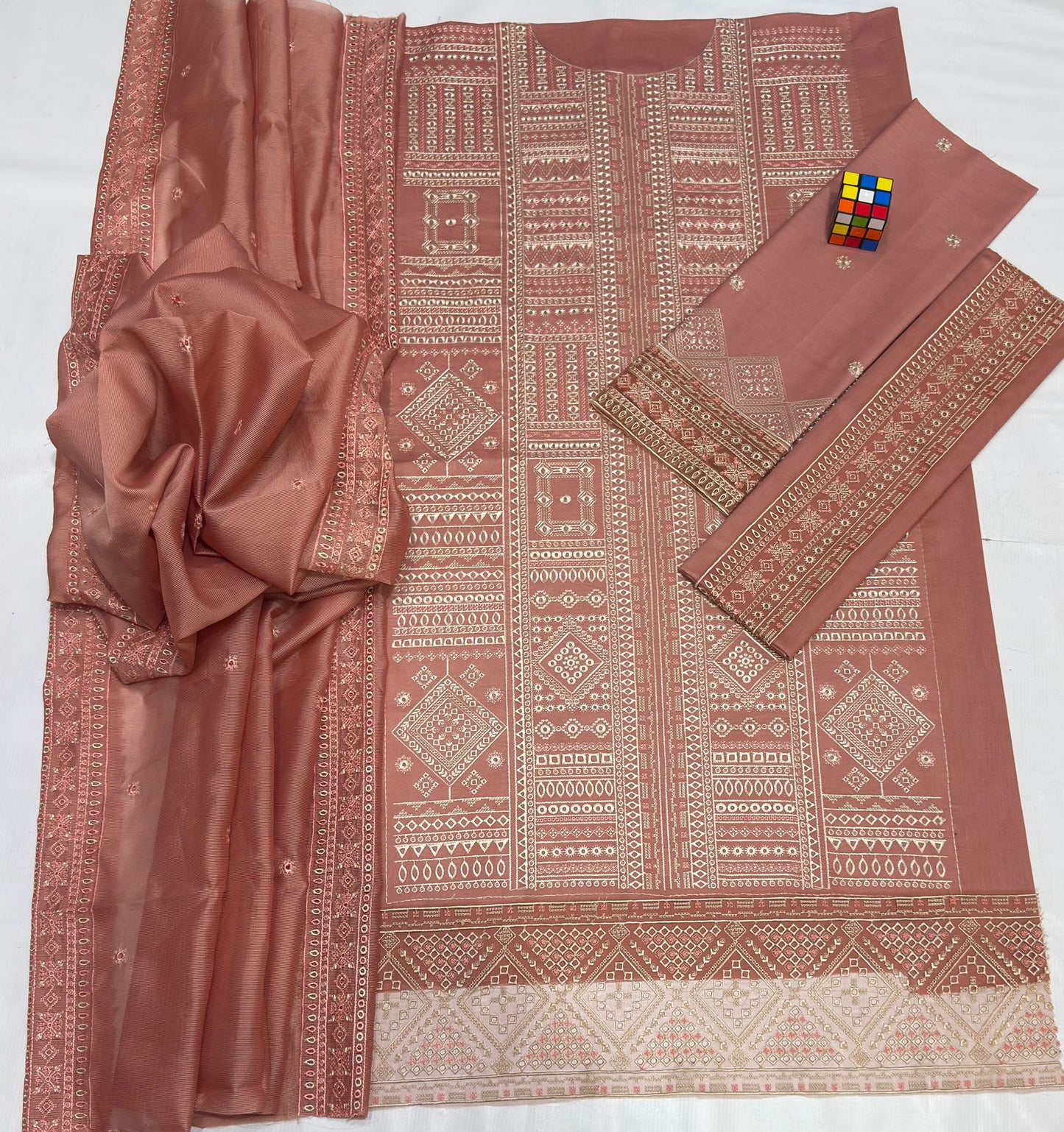 JAZMIN 3 Piece Best Quality Airjet Lawn 90/70