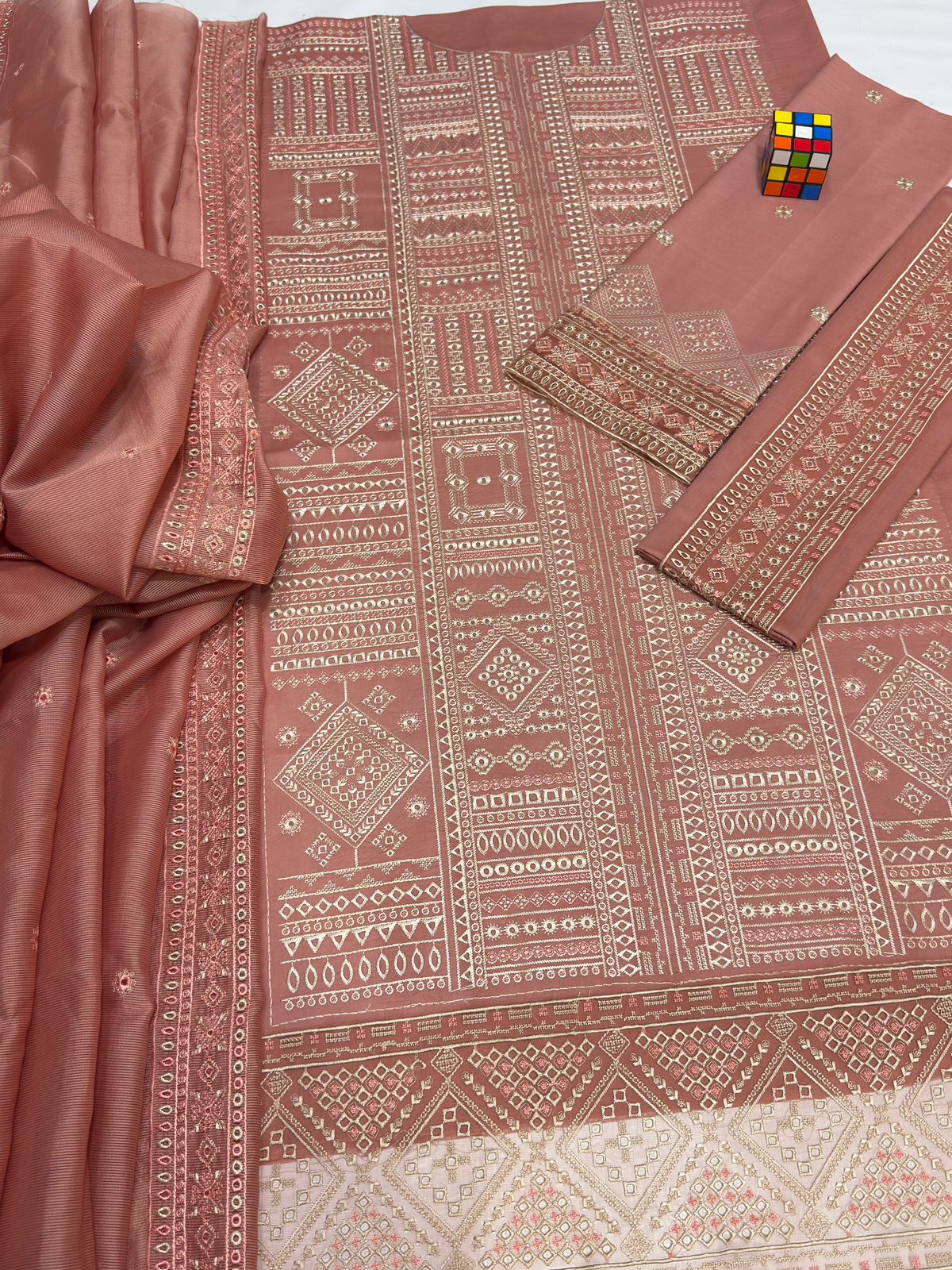 JAZMIN 3 Piece Best Quality Airjet Lawn 90/70